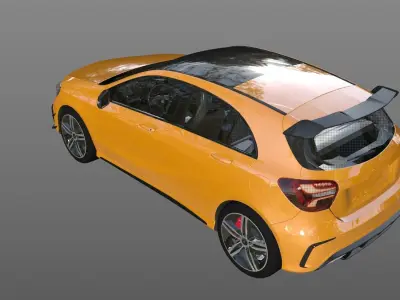 Mercedes Amg A-45 3D Model Midpoly Game 3D model
