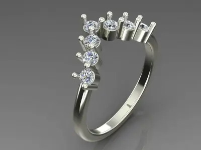 Band Ring 3D print model 8