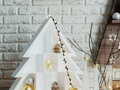 Christmas decor set 3D model