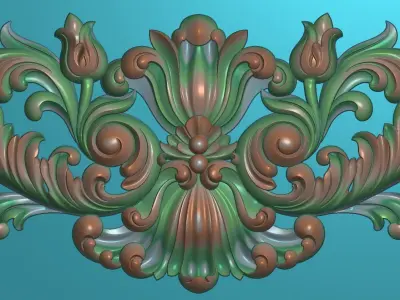 classic leaves 3D print model