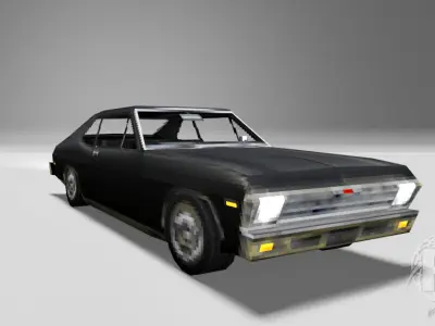 1968 Chevy Nova Low-poly 3D model