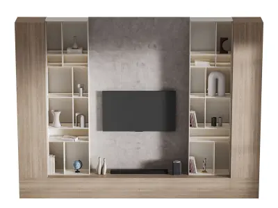 Modern TV Wall 015 3D model