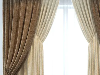 Set 15 Curtains 3D model