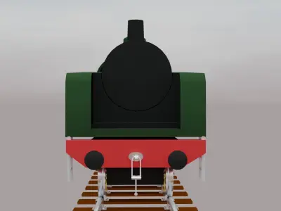 The 221TQ steam locomotive 3D model