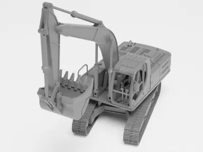 JCB Excavator - H0 scale construction equipment kit 3D print model