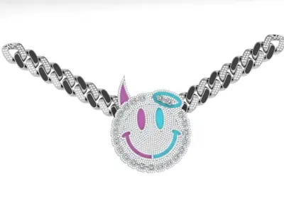 Emoji Chain Necklace 4569 3D print model