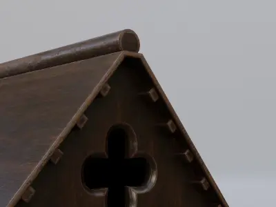 Bookstand wooden book stand Low-poly 3D model