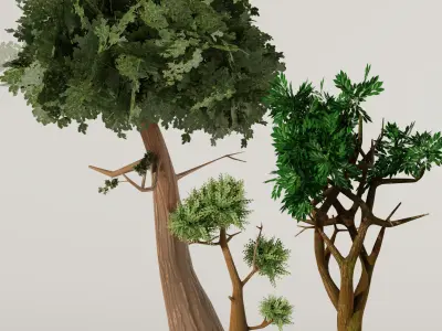 Fantasy camping game kit Unreal engine ready Low-poly 3D model