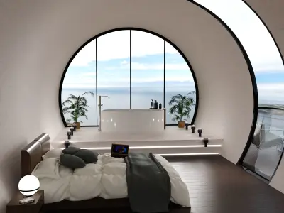 modern hotel room 3D model