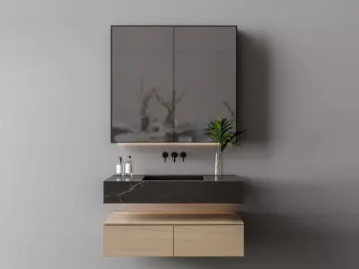 Vanity bathroom set 6 3D model