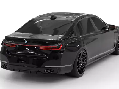 BMW 7 sedan Low-poly 3D model