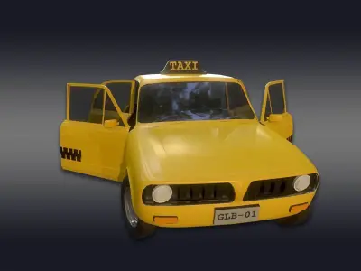 Taxi Yellow Cab - Photo Real 3D model
