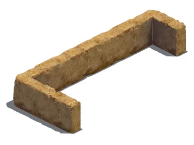 gAME Pei Cheng - Stone Wall 03 3D model