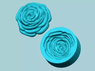 Flower Fill Rose Mold - Artificial EVA Molding 3D print model