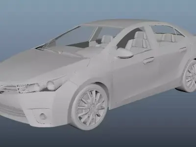 car toyota crolla  Low-poly 3D model
