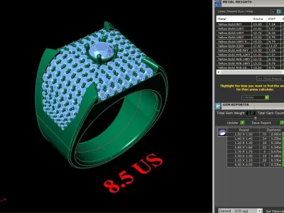 Luxury Men Rings Designs 6MR093 3D print model