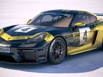 Porsche 718 Cayman GT4 Clubsport 2019 3D model