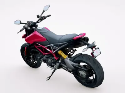 2019 Ducati Hypermotard 950 Low-poly 3D model