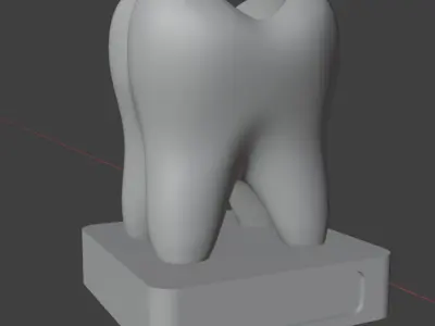  tooth-shaped organizer 3D print model