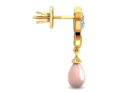 Solitaire Women Flower Drop Earring 3D print model purchase