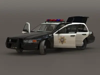 Generic Police Car 2 3D model