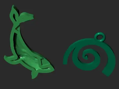 THE WHALE PENDANT 3D print model