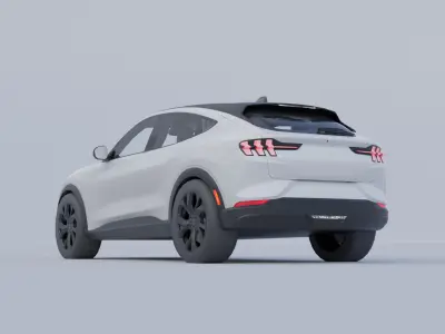 Generic E-SUV lowpoly Low-poly 3D model