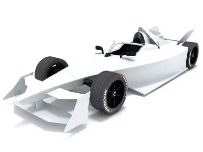 Gen3 Formula E Race Car Season 2022 - 2023 white 3D model
