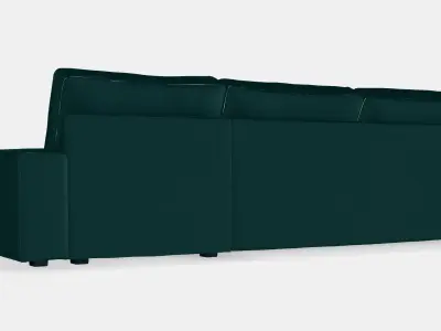 KIVIK 3-seat sofa with chaise longue 1 Low-poly 3D model