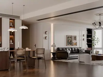 Medieval-style living room 3D model