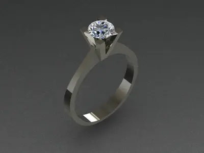 Diamond Engagement Rings Earrings and Necklace Set 3D Model Pack