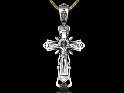 Jesus on The Cross Pendant 3D print model