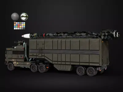 Military Truck Man Game Ready Low-poly 3D model