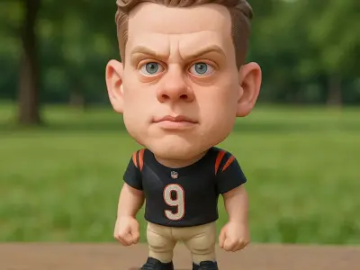 Joe Burrow - NFL - bobblehead - funny caricature - 3d print 3D print model