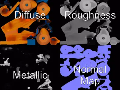 Vibrant Wooden Car model pack Low-poly 3D model