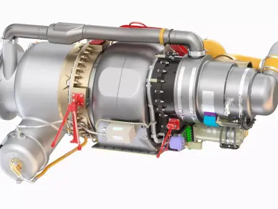 Gas Turbine Engine Garrett GTCP85-98D  3D model