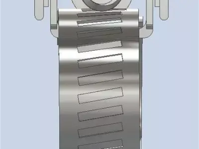 Metal clamp 10x16mm 3D model