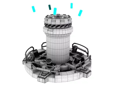 3D Sci fi Reactor   Alien Power Chamber   Power Generator 3D model