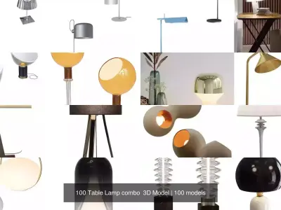  100 Table Lamp combo  3D Model 3D Model Collection