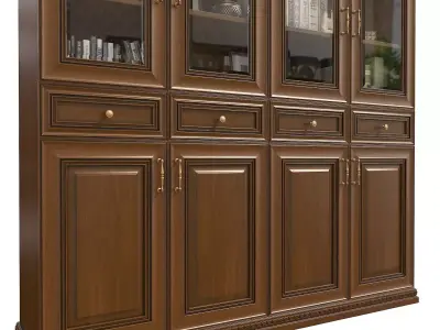 Classic Display Cabinet and Decoration 2 3D model