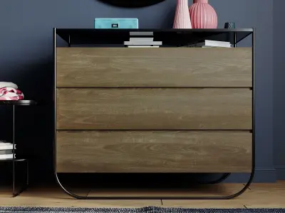 Chest of drawers with decor by Maisons du Monde 3D model