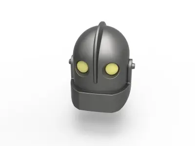 Tow hitch cover as The Iron Giant head 3D print model