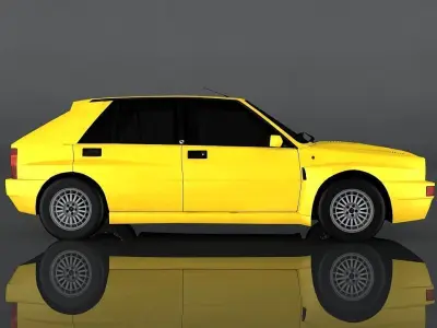 Lancia Delta 1992  Low-poly 3D model