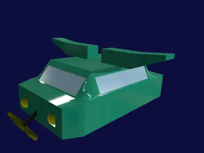 Game Ready Water Car Low-poly 3D model