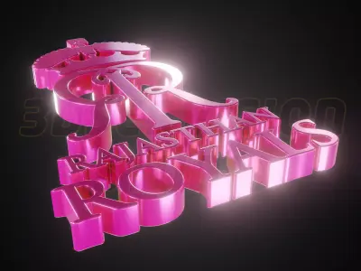 Rajasthan Royals logo - Cinematic - 3D print 3D model