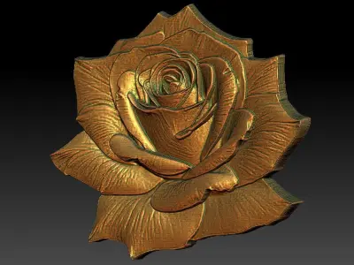 7 Rose CNC Relief Model 3D print model