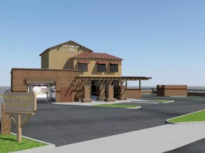 Car Wash and Lube 3D model