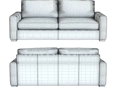 Restoration Hardware - Maxwell Leather Sofa 3D model