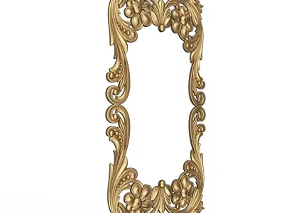 Classic Frame and Mirror 062 Low-poly 3D model