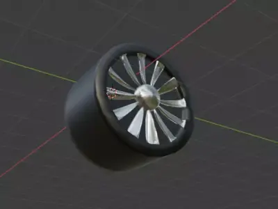 Wheel Free 3D model 5